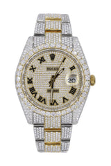 Rolex Stainless Steel 41mm 26 Carat Moissanite Watch