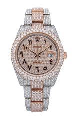 Custom Made Stainless Steel 41mm 26 Carat Moissanite Watch