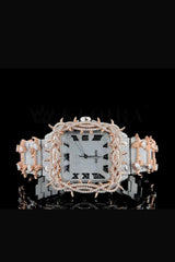 Custom Made Stainless Steel Automatic Movement 41mm 26 Carat Moissanite Watch