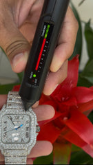 Stainless Steel 41mm 26 carat Moissanite Watch