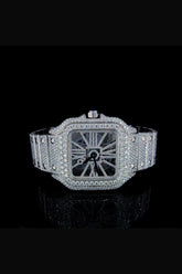 Stainless Steel 41mm Moissanite Watch