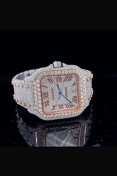 Stainless Steel 41mm 26 Carat Moissanite Watch
