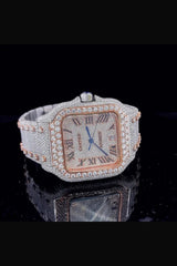 Stainless Steel 41mm 26 Carat Moissanite Watch