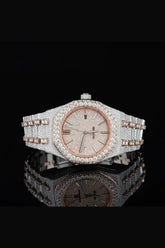 Stainless Steel Automatic Movement 41mm 26 Carat Moissanite Watch