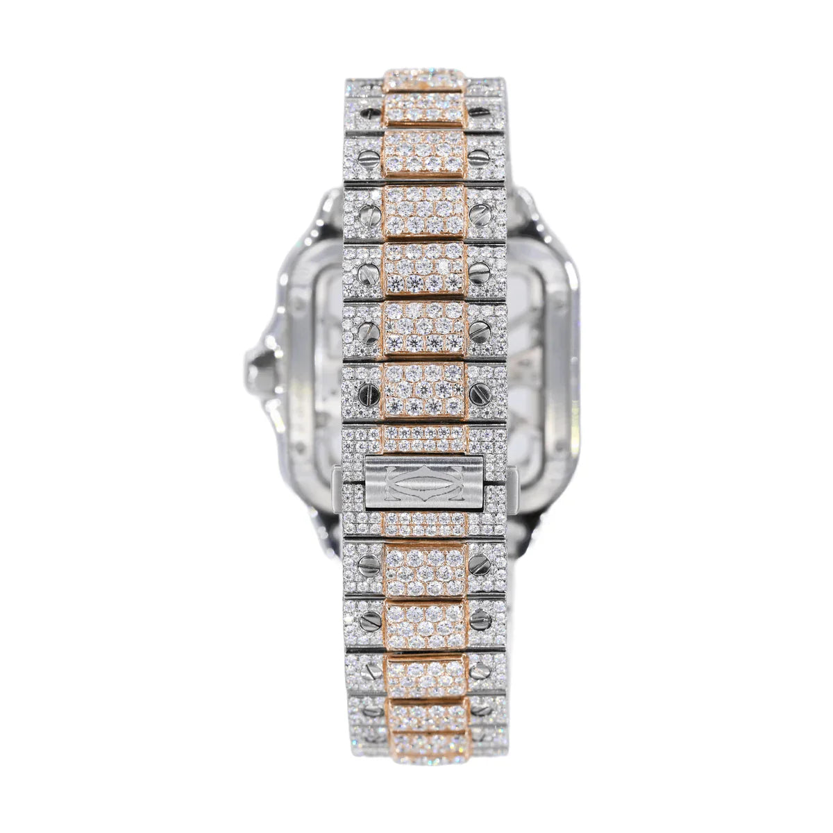 CS SKELETON TWO-TONE | Stainless Steel 41mm Moissanite Watch