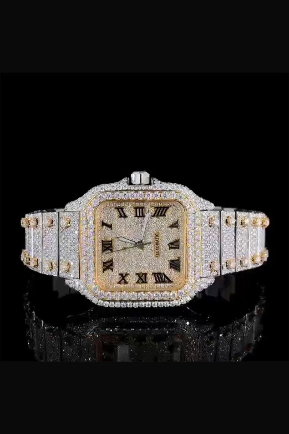 Stainless Steel 26 Carat Moissanite Watch