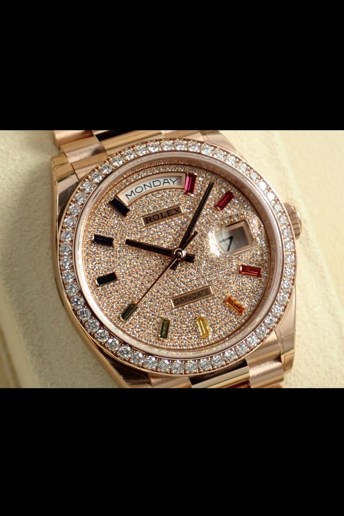 Rolex Moissanite Watch (First Copy)