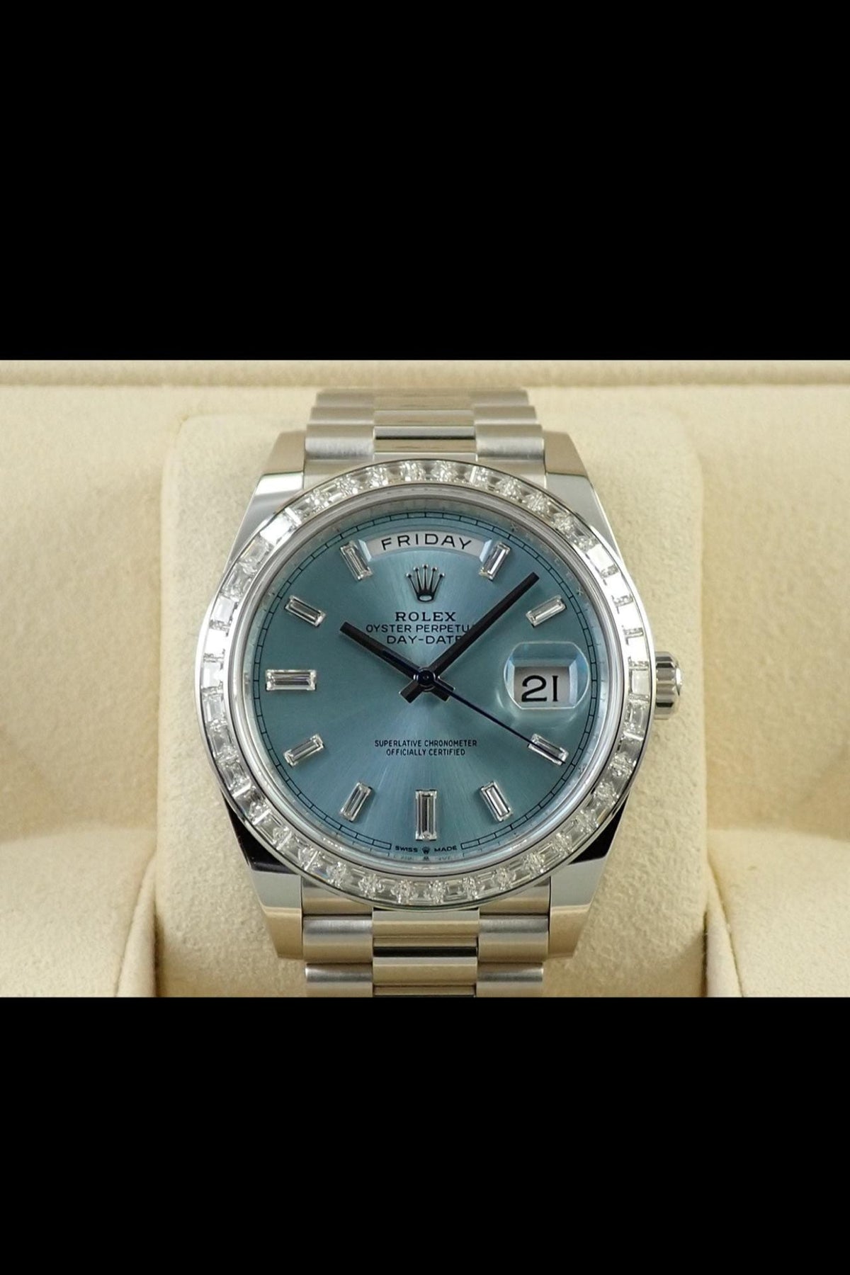 Rolex Moissanite Watch (First Copy)