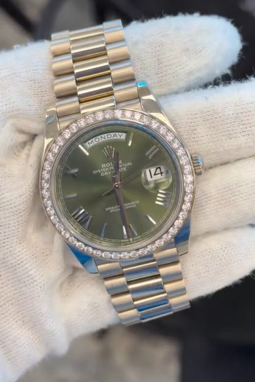Rolex Moissanite Watch (First Copy)