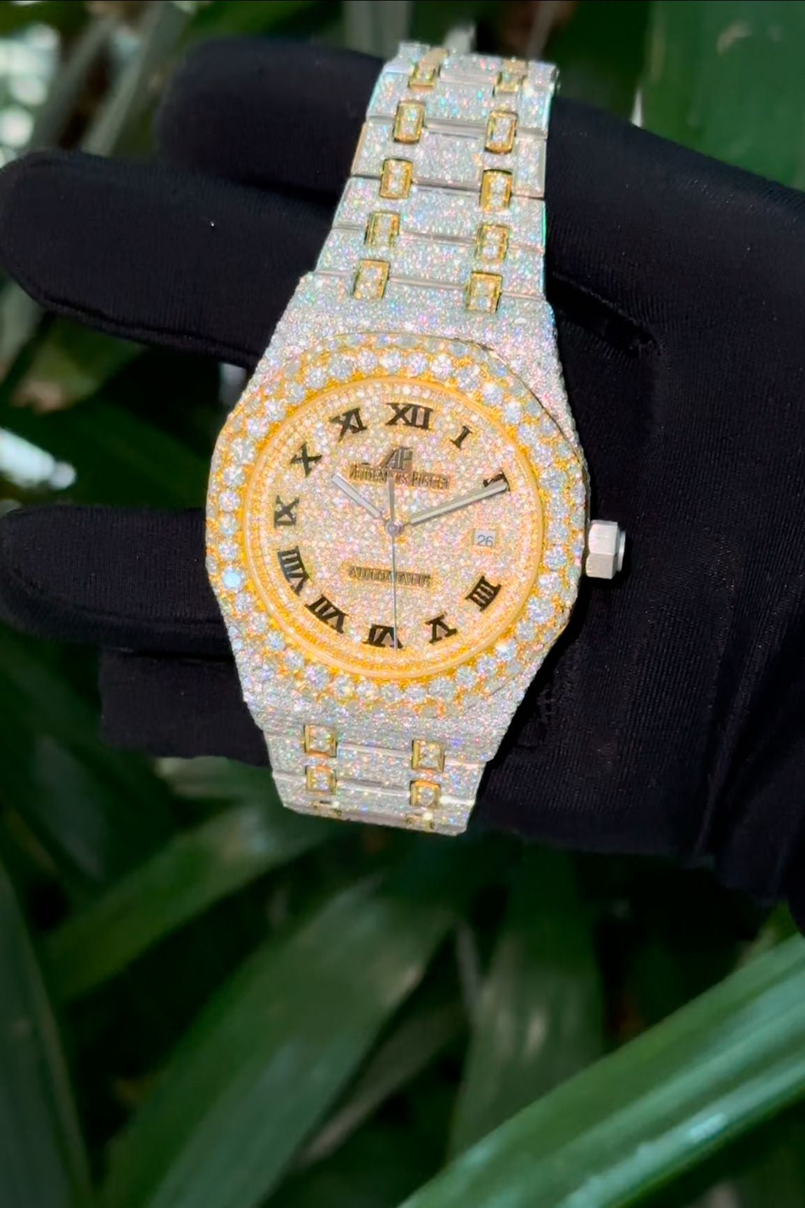 AP Stainless Steel 41mm Moissanite Watch